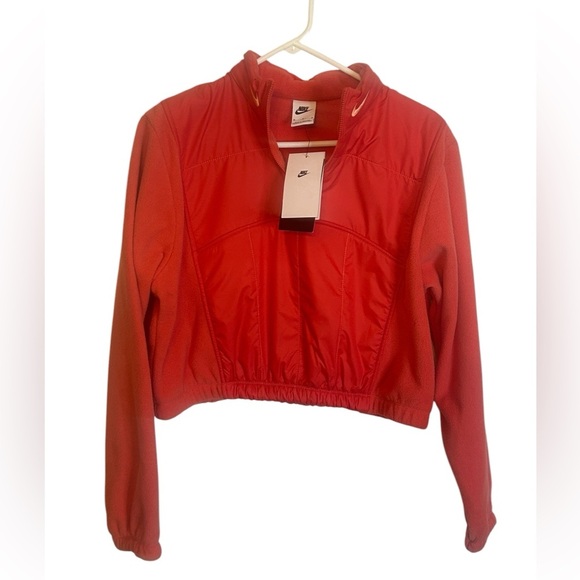 Nike Swoosh high rise plush top in lobster pink NWT Size Medium - Picture 7 of 11